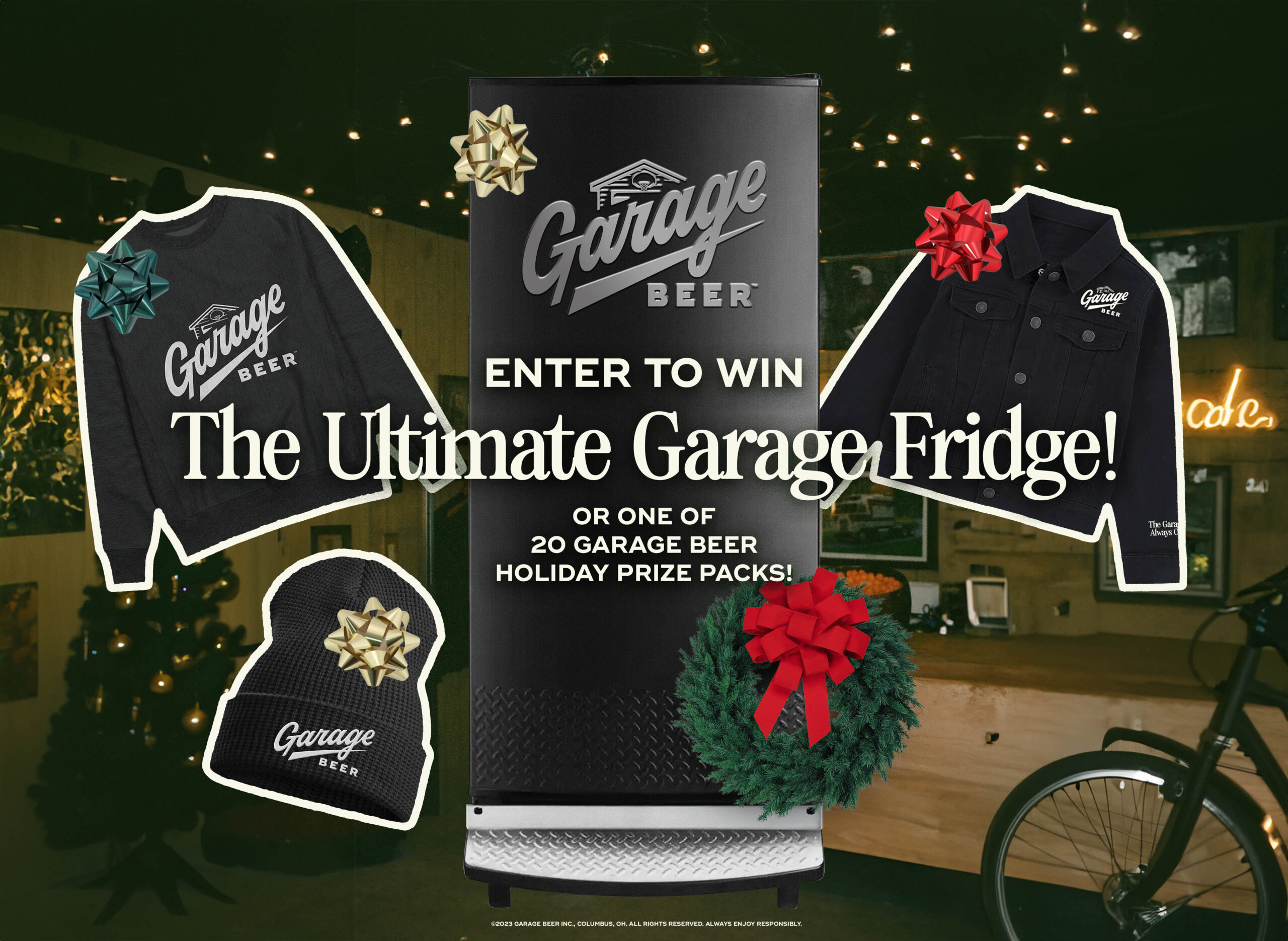 Enter to Win The Ultimate Garage Fridge! or one of 20 Garage Beer Holiday Prize Packs
